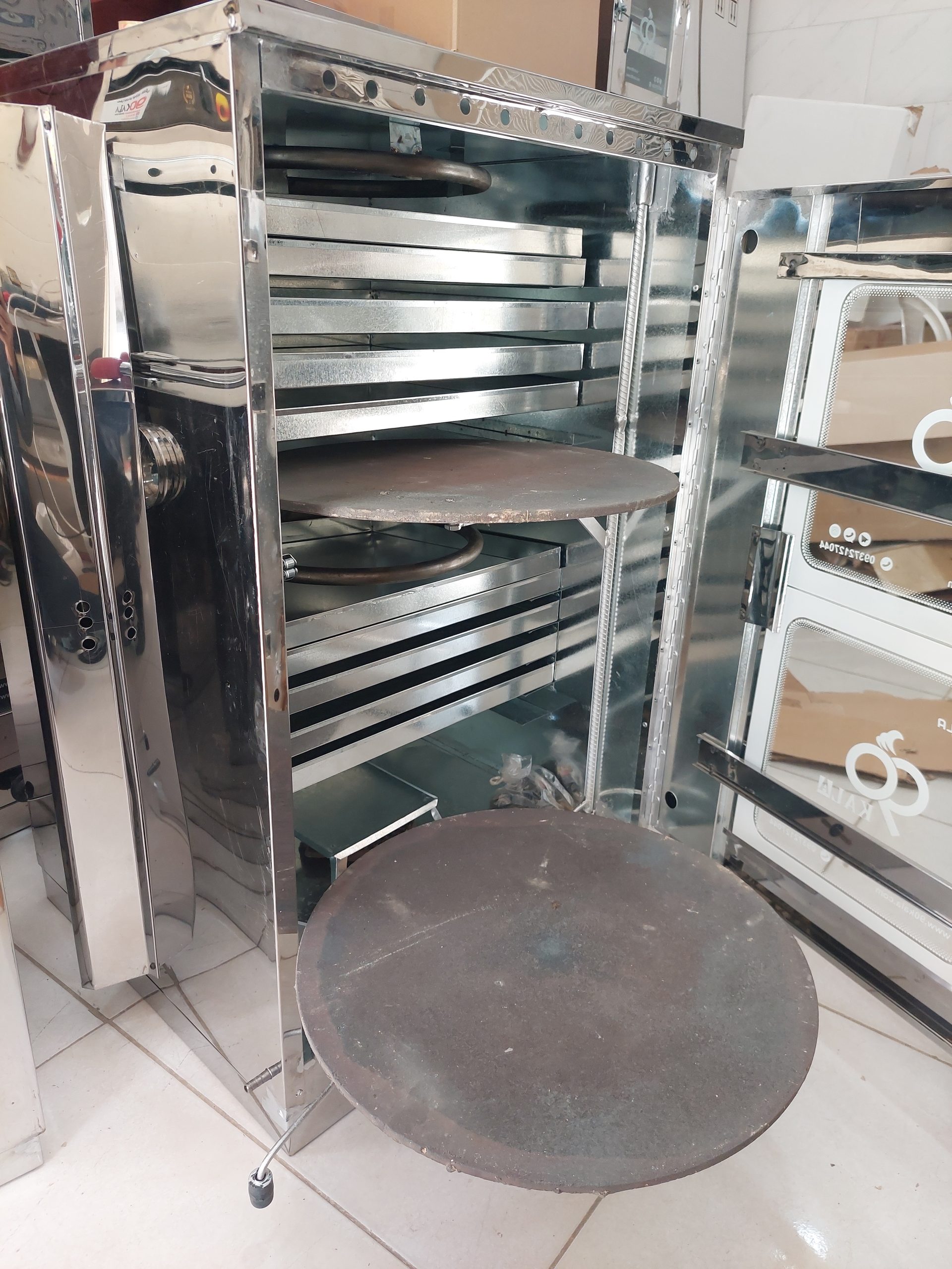 تنورگازی بزرگ استیل 10سینی +دوچدن 50 (کد614)