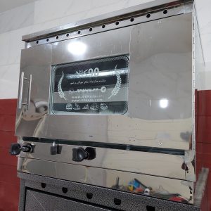 تنورگازی استیل 2سینی + چدن 38 (کد704)