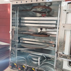 تنورگازی استیل خونگی 6سینی دوطبقه + 2چدن 38 (کد708)
