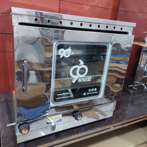 تنورگازی 2سینی تمام استیل+چدن 38 (کد محصول769)