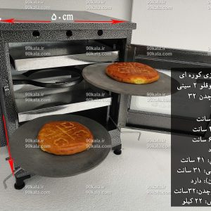 تنورگازی دوقلو کوره ای مشکی